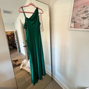Zara emerald green silk dress that is sold out